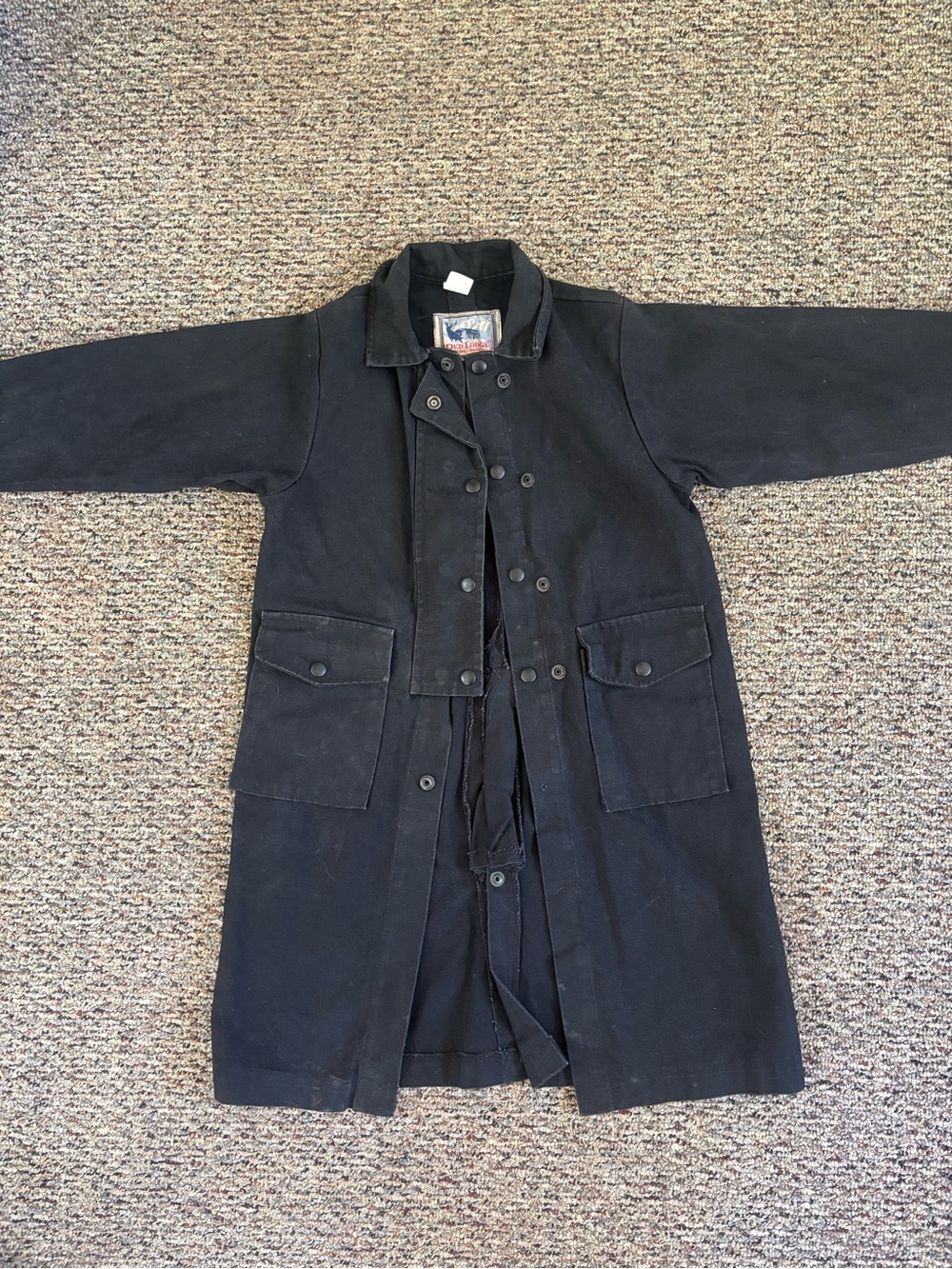 Classic Black Kids Duster Long Coat Jacket Red Lodge Trading Co. child’s small.